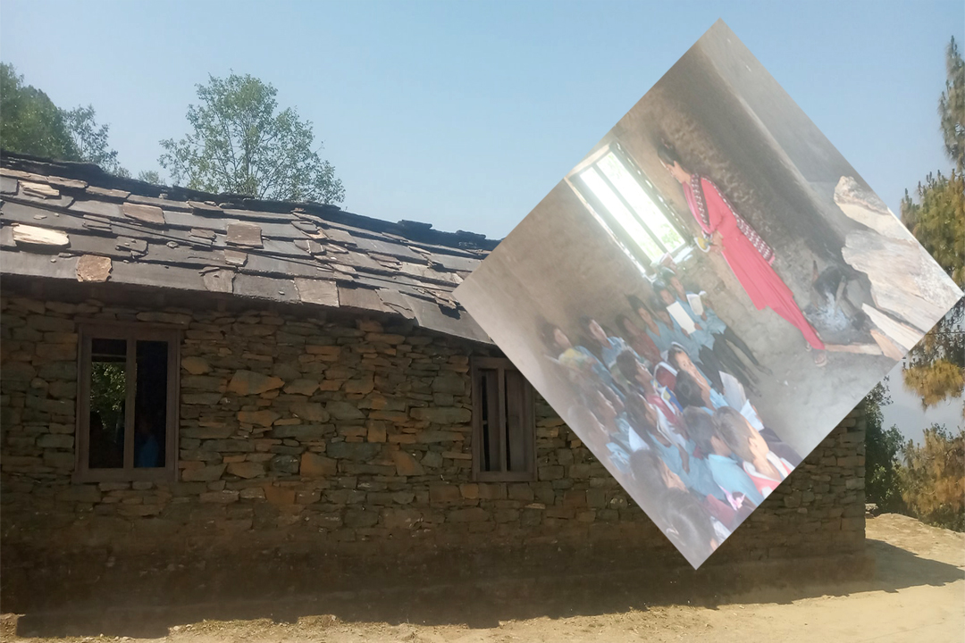 बैतडीको महादेव आविमा भवन अभाव, जीर्ण  भवनमा डराएर बस्छन विद्यार्थी 